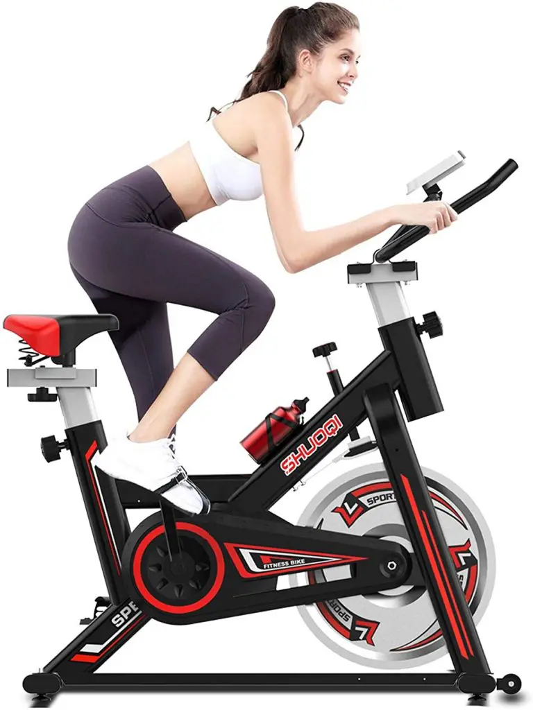 SHUOQI Bicicleta estáticas para Fitness, Bici de Spinning, Calidad Profesional,